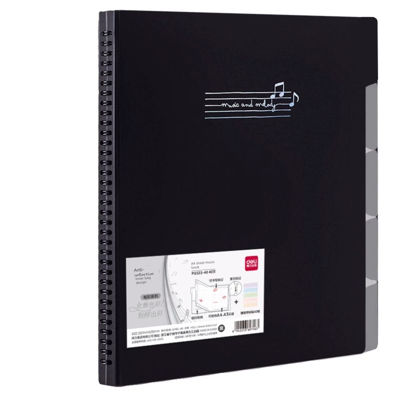 Deli Can Modify Transparent Insert Guitar Sheet Music Folder
