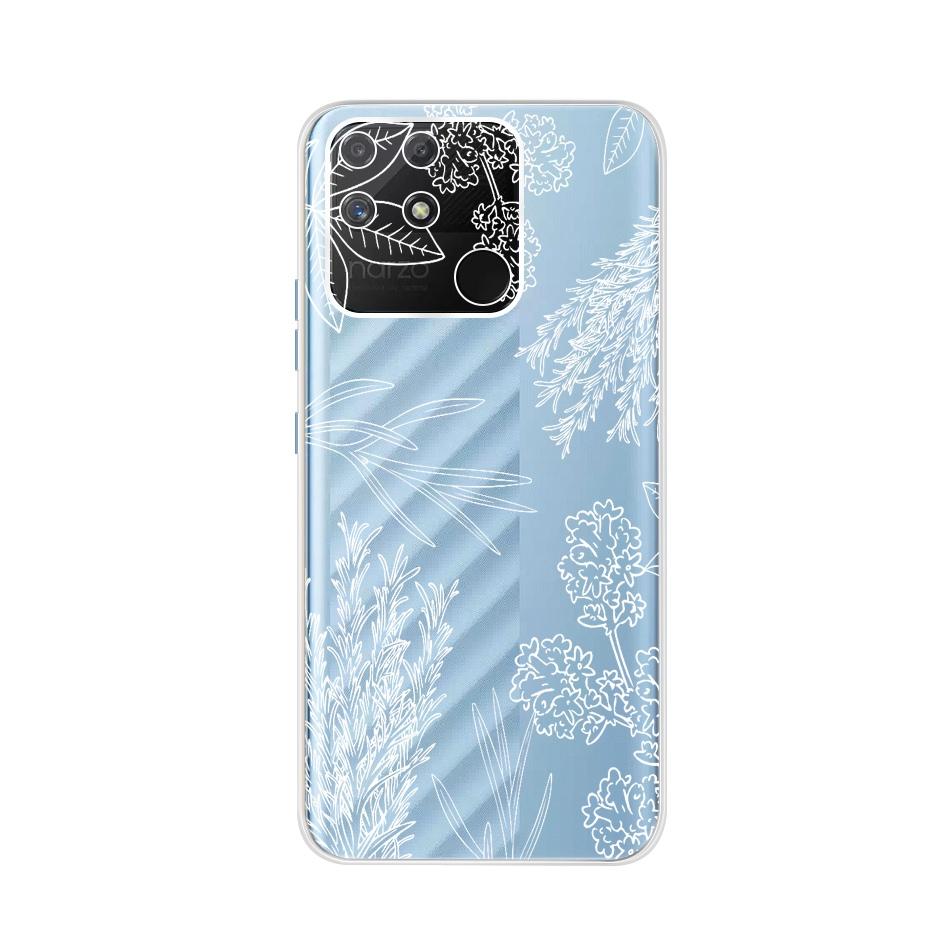 Soft Silicone Case For Raelme Narzo 50A RMX3430 Phone CaseTransparent TPU Cover For Realme Narzo50a 50 A 6.5" Back Cases Bumper