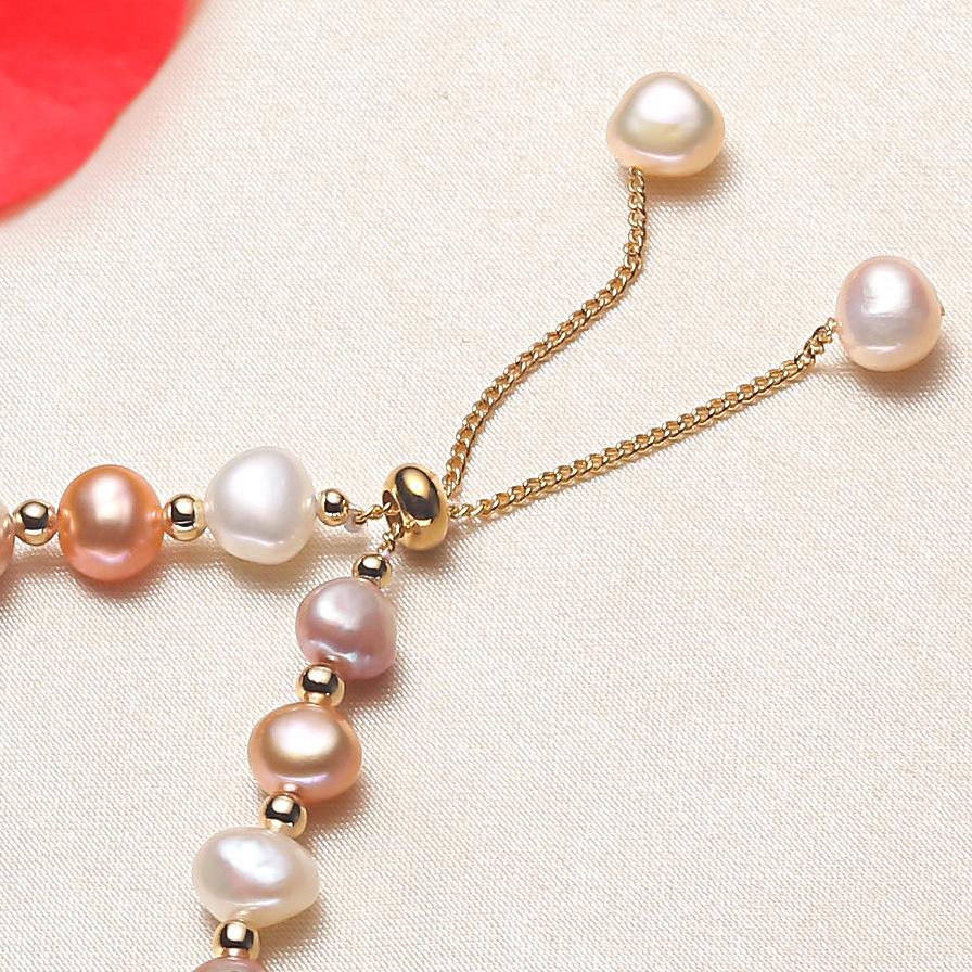 Directly supplied freshwater baroque pearl bracelet, candy-colored pearl bracelet, drawstring style, women's bracelet, gift