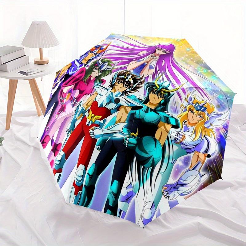 1pc Saint Seiya, Zodiac Warriors Themed High-quality Umbrella,Automatic Opening and Closing Umbrella,Multi-functional Umbrella G0811321