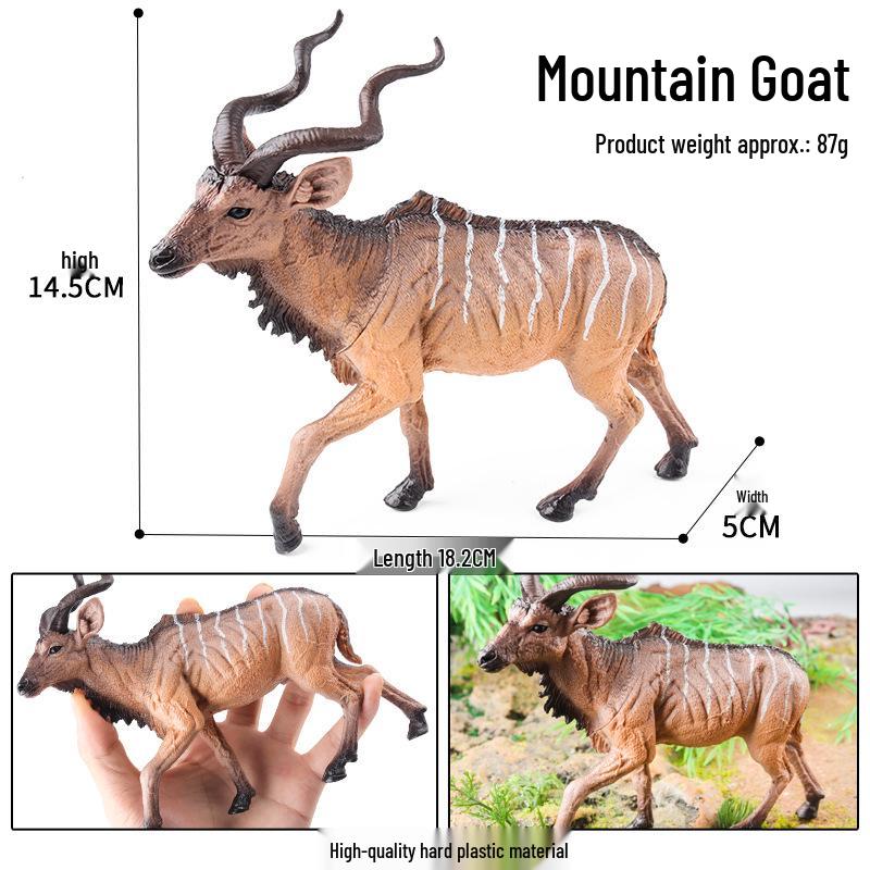 Kids' Wild Animal Figures: Lion, Tiger, Cow, Goat, Rhino, Horse, Leopard, Elephant - Plastic Educational Toys
