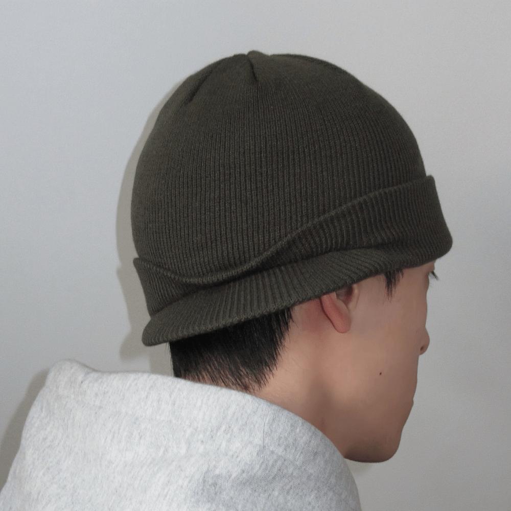 Earflap Warm Knitted Peaked Cap Therma Add Plush Lined Hat Fashion Short Brim Beanie Cap Unisex