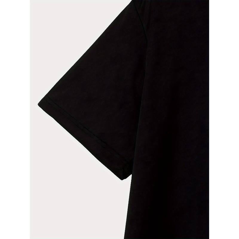 Европейские размеры Новая футболка с модными узорами, Удобная мужская одежда, Футболка с принтом, Большая юбка Культура Повседневная одежда, Свободная футболка