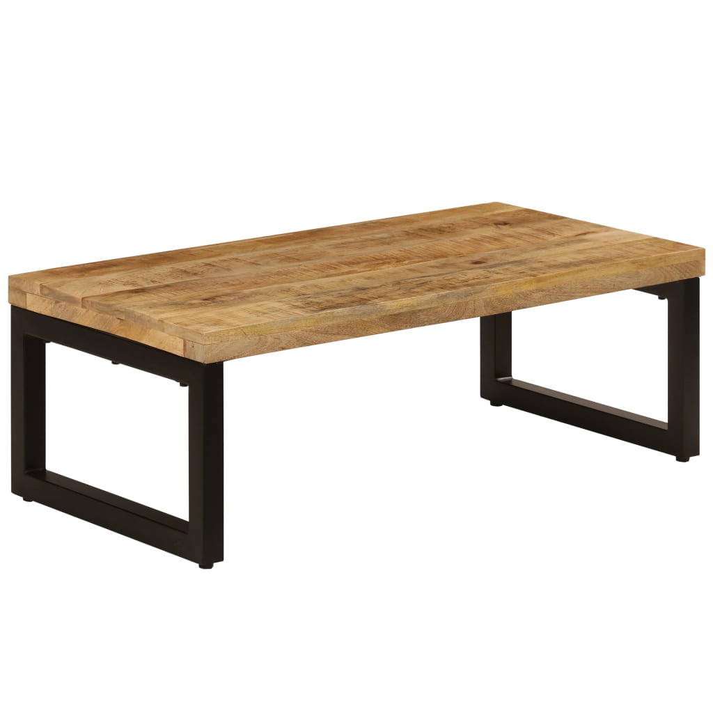 Coffee Table 100 x 50 x 35 cm Solid Mango Wood and Steel