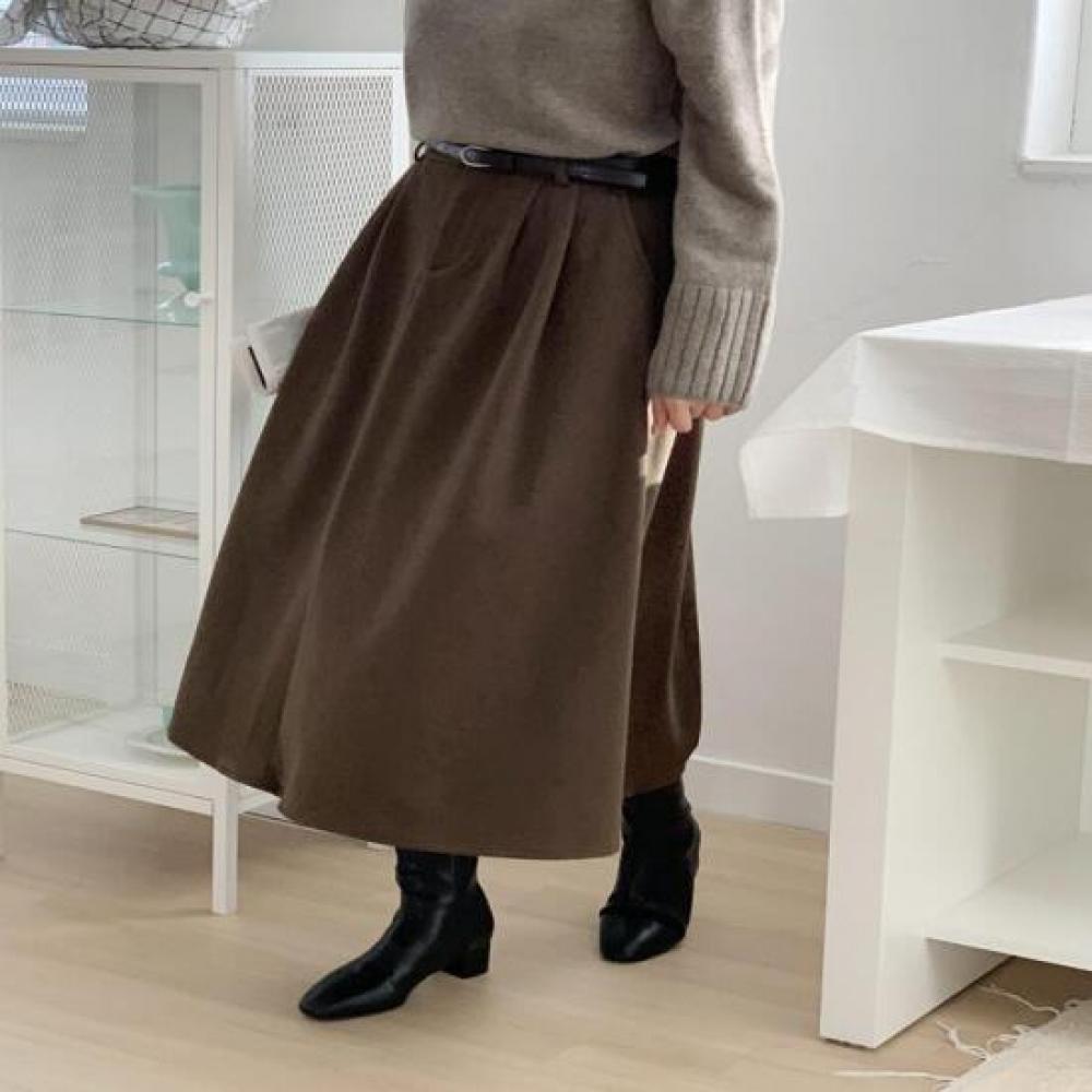 New ArrivalS Open Run Women S Flare Belt Winter Long Skirt