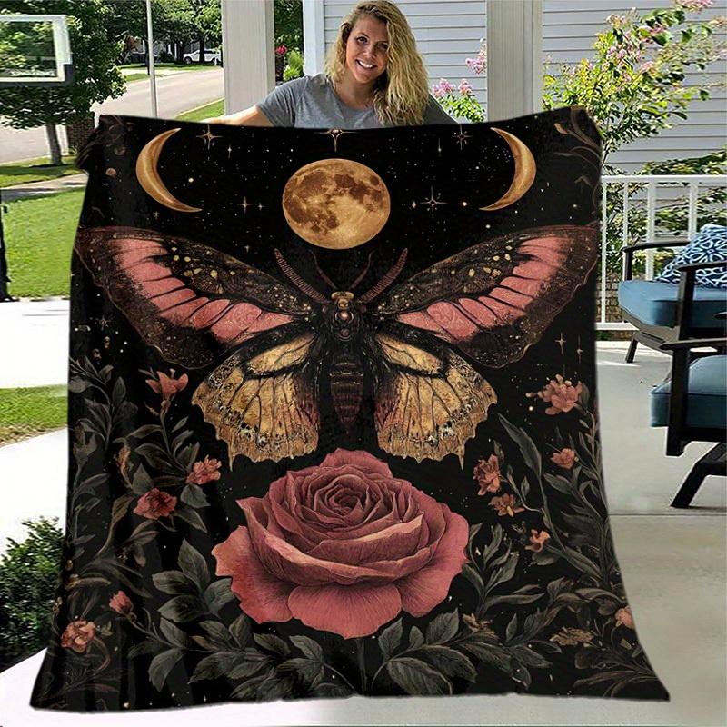 1pc. Celestial Butterfly & Rose Tapestry - Home Decor, Office Blanket, Outdoor Throw, Gift for All Seasonsz0416249