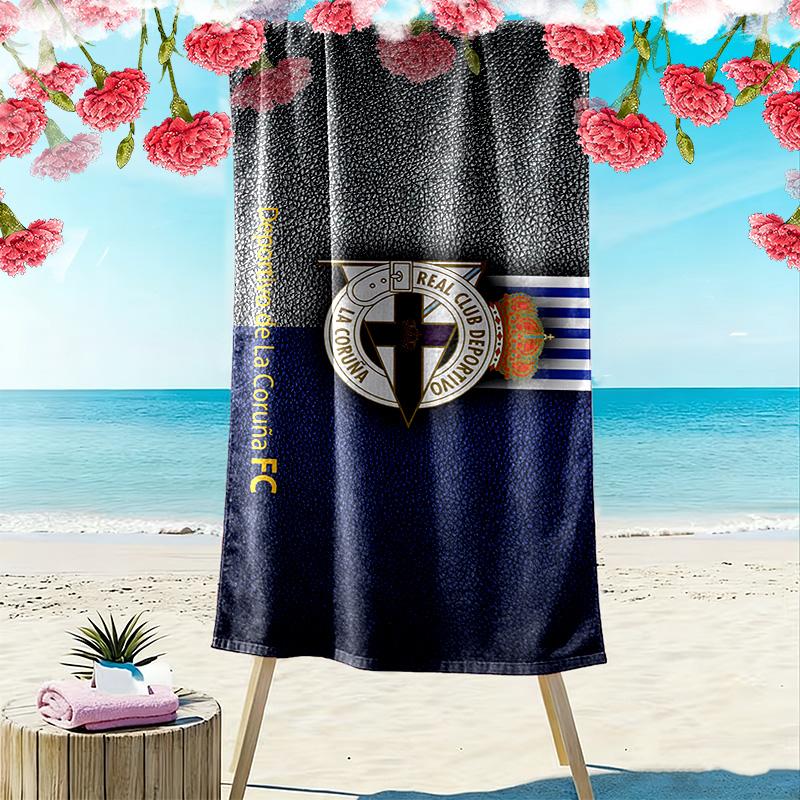 Deportivo de La Coruña Print Beach Towel, Large Soft Quick Dry Towel for Beach Camping Swimming