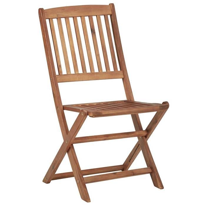 Chaises pliables de jardin - MAISON EXCLUSIVE - Lot de 6 - Acacia massif - Coussins inclus - Charge 110 kg