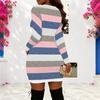 Women Plus Size White Criss Cross V Neck Long Sleeve Printed Bodycon Mini Dress
