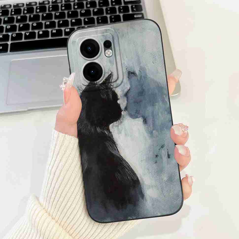 Чехол Цветочный Кролик для OPPO Reno 13F 4G 5G Силиконовый Мягкий Чехол для OPPO Reno13 F Reno13F 5G CPH2699 2025 Fundas Capas