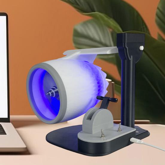 Творческий настольный вентилятор Turbo с увлажнителем, мощный поток воздуха, низкий уровень шума, регулируемая скорость, турбовентилятор, форма двигателя, охлаждающий вентилятор