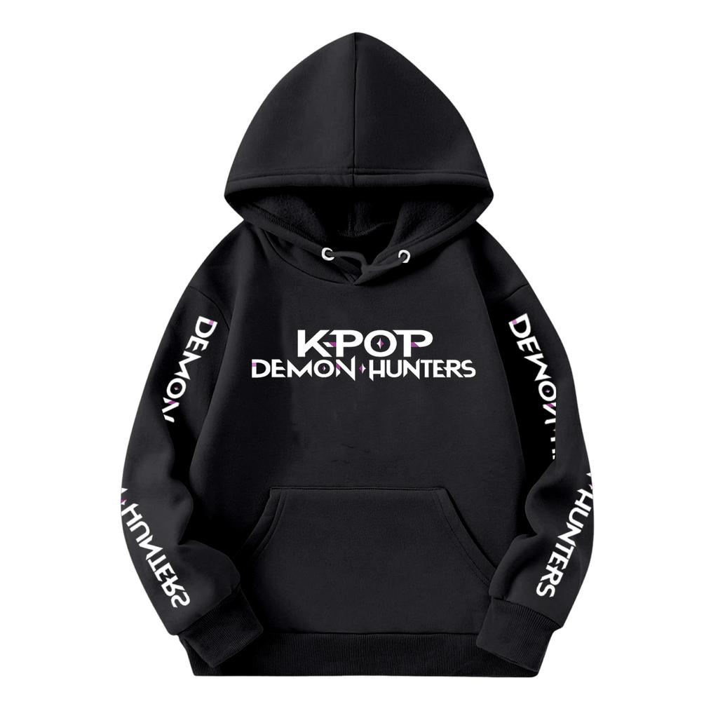 Child Fashion Lightweight Long Sleeve Pullover With Pockets Print Hoodie