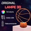 Lampe de Chevet 3D LED Ballon Basket Basketball, 16 couleurs, Pour Enfant, Veilleuse, idée cadeau Noël anniversaire, sport