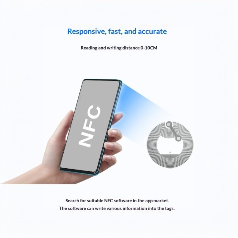 20 шт. Многоразовые NFC-метки-наклейки Высокочувствительные 213 215 216 Опционально для быстрого обмена паролями Wi-Fi