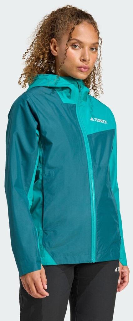 Adidas Terrex Multi 2.5L RAIN.RDY Rain Jacket Mystery Green Pure Teal (JL9822)