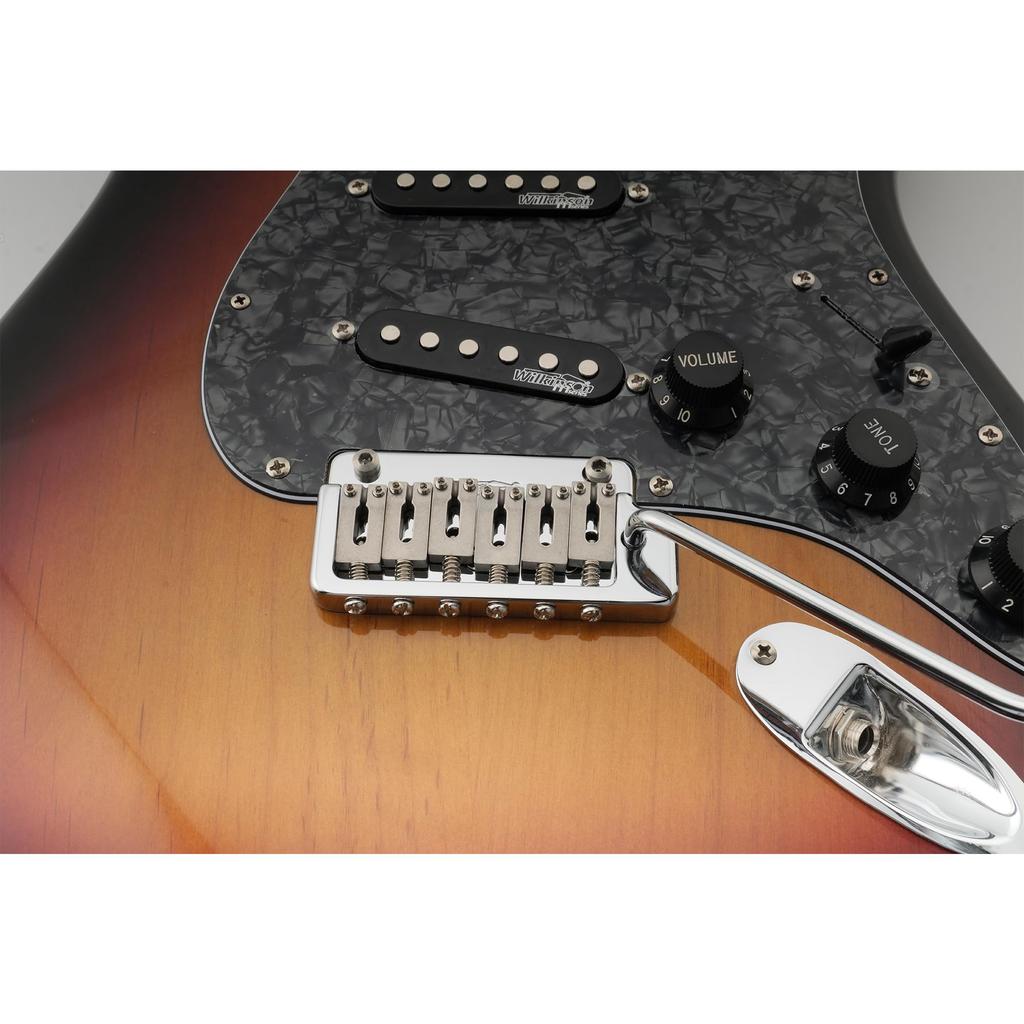 Wilkinson Тип поддержки мензуры Струнодержатель Тремоло Бридж Стальное седло Полный блок Импорт Для Страт Хром WVP2-SB 10,8 мм 2-точечный Япония/Корея Гитара,