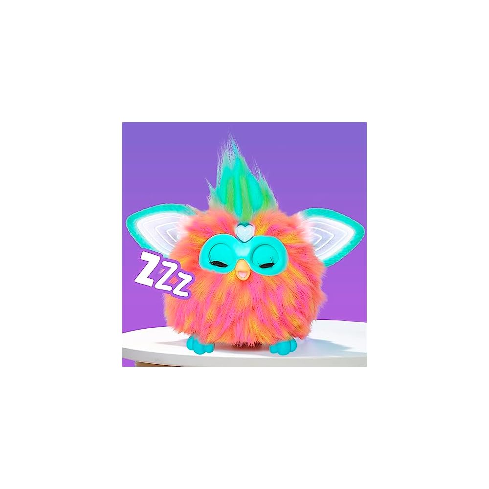 Интерактивная игрушка Hasbro Furby Коралловый для мальчиков и девочек от 6 лет с 15 модными аксессуарами Аниматронная плюшевая игрушка F6744