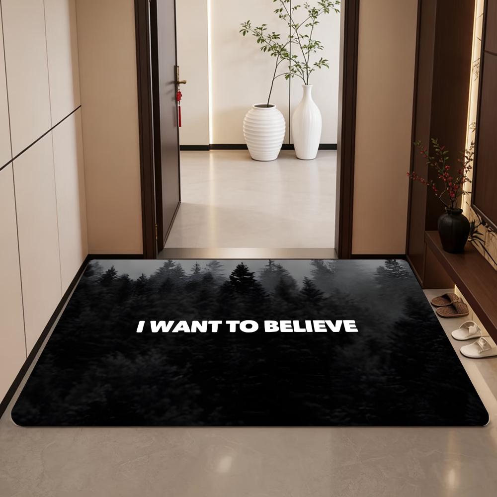 B-Brand T-TheX-Files Я хочу верить Напольный коврик Диатомитовый коврик для ванной, Быстросохнущий Впитывающий Нескользящий Коврик для двери