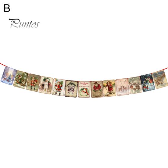 200 СМ Рождественский Баннер Бумага Санта Лось Дерево Многоразовый Праздник Крытый Открытый Рождественский Настенный Флаг Бантинг Гирлянда Украшения Подвеска Фестиваль Подарок