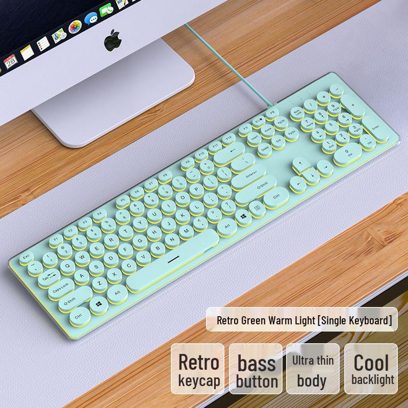 Бесшумная проводная клавиатура Chocolate Punk - USB для дома, офиса, игр и набора текста