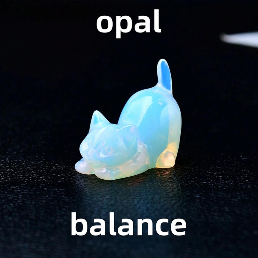 Милая статуэтка ленивого кота из натурального камня, резная из кристалла, исцеляющая фигурка животного, поделки из драгоценных камней для Рейки, украшение для дома, прекрасный подарок