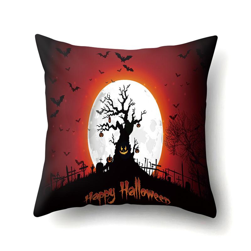 Halloween Pillowcase Car Waist Pillow Pumpkin Sofa Cushion Cover Office Home Living Room Pillowcase