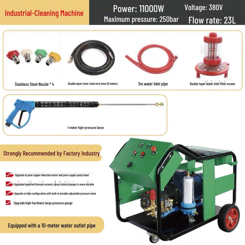 Boto 350kg Industrial High-Pressure Cleaner for Sandblasting, Rust & Paint Removal, High-Power Car Wash.