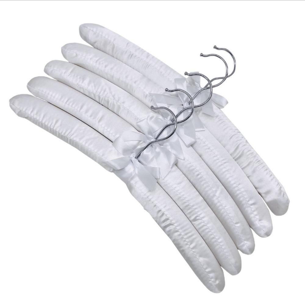 5PCS Non-slip Satin Padded Clothes Hanger Soft Sponge Clothes Hangers Clothing Store