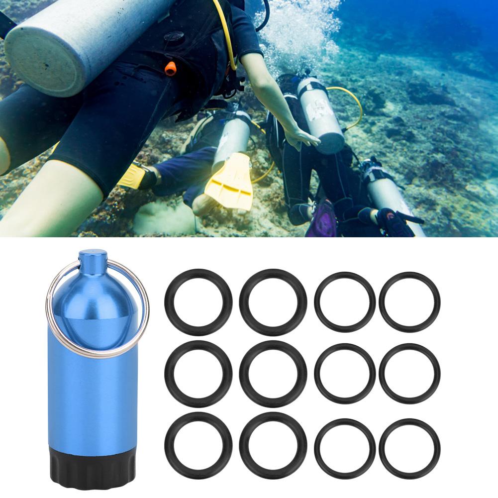 Diving Cylinder Valve Sealing Ring O Rings Mini Cylinder Storage Bottle OR MT02(Blue )