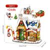 Christmas House Tree Santa Claus Snowman Mini Building Block Children"s Educational Toys Christmas