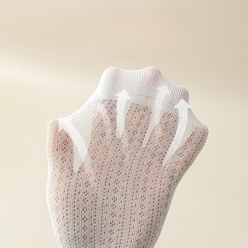 Летние носки для женщин с краями из черного гриба, тонкая сетка, свободные, послеродовые носки с махрой для девушек, хлопковые дышащие носки до середины икры