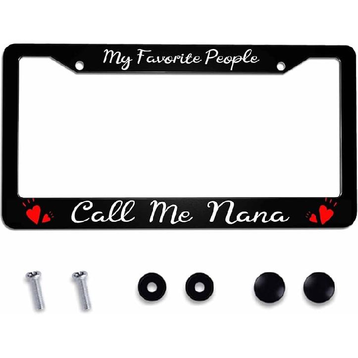 License Plate Frame Registered Nurse Stainless Steel License Plate Frame With 2 Holes & Free Screws 12.2 X 6.3 Inches