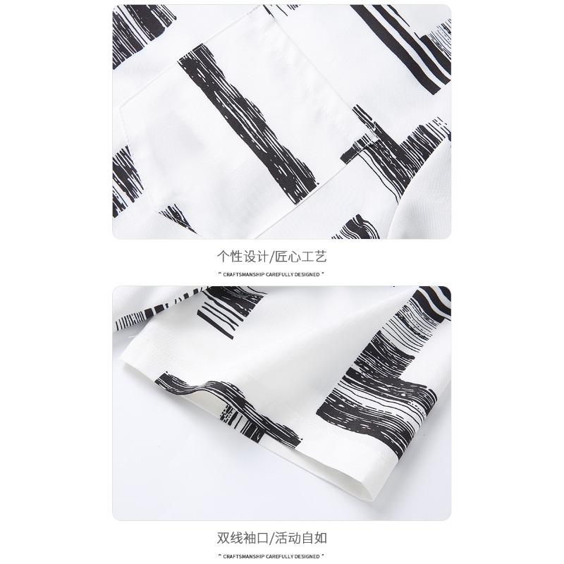 Летняя футболка-поло с коротким рукавом, свободная, повседневная, с принтом, на одной пуговице, мужская, модный кардиган на пуговицах, топ для мужчин