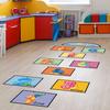 1 Set Practical Self-adhesive Entertainment DIY Number Grids Hopscotch Game Ground Decals for School Floor Stickers