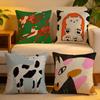 Cushion Cover  Linen SkinFriendly Soft Decorative Case for Sofa Home Decor Vantage Abstract Anime Cute Pet Cat Dog Pillow cover
