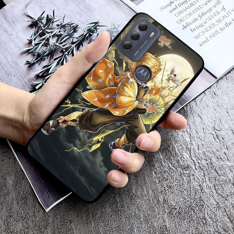 Чехол для телефона Demon Slayer Zenitsu для Motorola Moto E32 E20 E40 G22 G52 G20 G30 G100 G60 G50 G10 GPure GStylus G9 One Action Macro