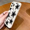 Милый черный силиконовый чехол со звездами для iPhone 16 15 14 13 12 11 Pro Max 13 Mini XS Max XR X 7 8 Plus SE Противоударный чехол