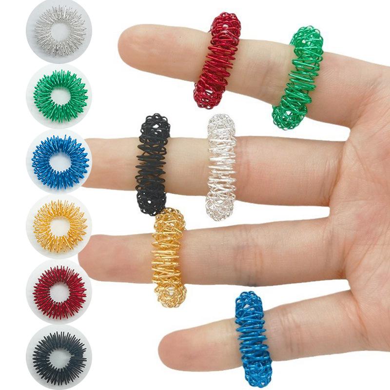 Цветное мини-кольцо-массажер для пальцев - Игрушка для снятия стресса и декомпрессии