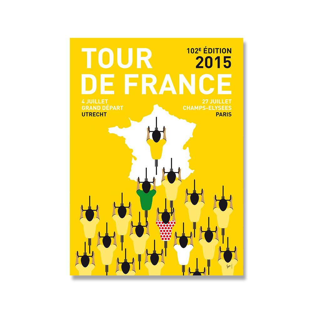 Sports France Universal Cycling Tour Poster Art Prints Ride Gym Stadium Canvas Painting Road World Champion Wall Pictures Decor