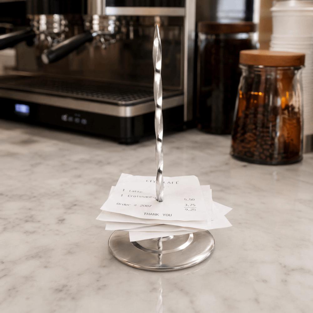 Round Bottom Bill Holder Spike Golden Silver Check Spindle Restaurant Bar Kitchen Office Hotel