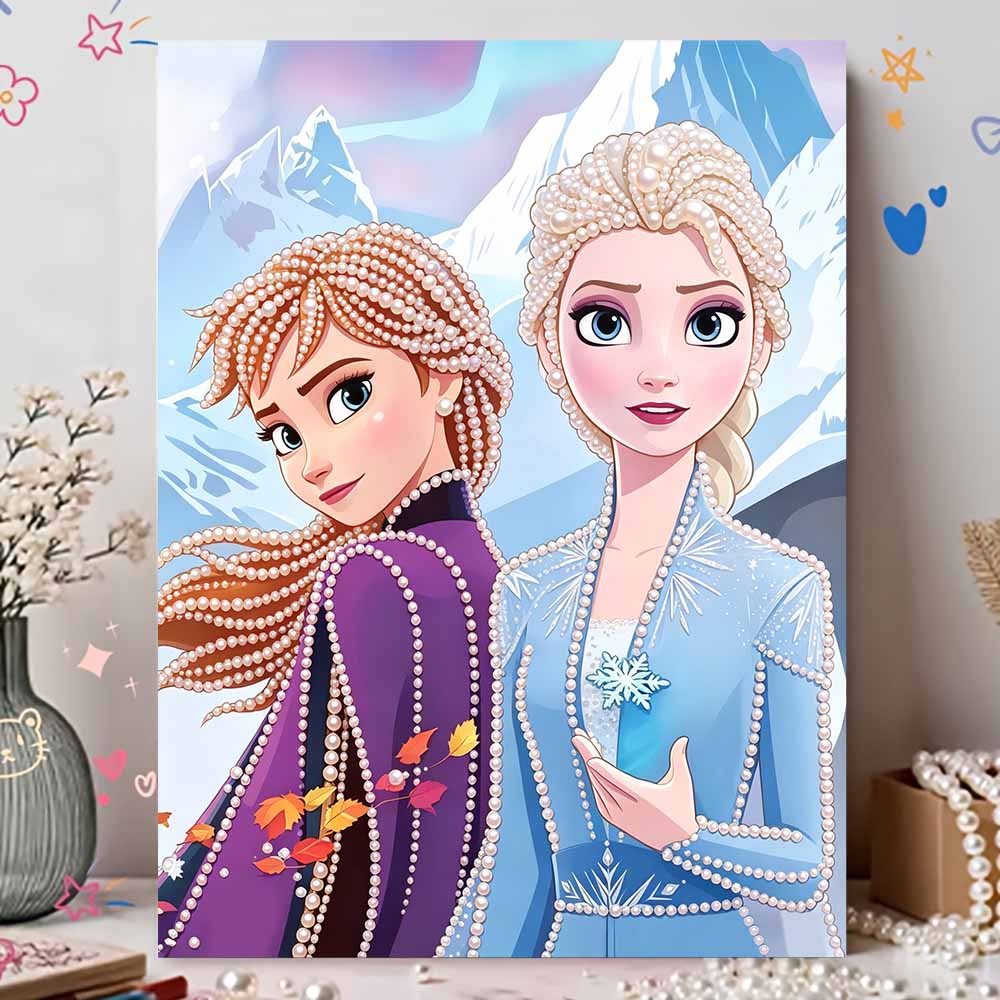 Disney Жемчужная Живопись Замороженная Принцесса Ручная Работа DIY Жемчуг Камни Картины Поделки Особая Форма Домашняя Настенная Декорация
