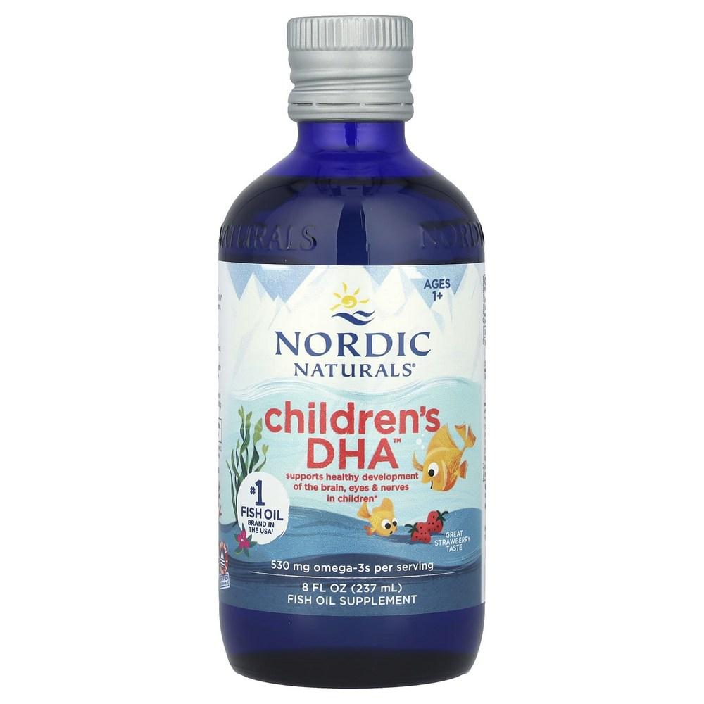 Nordic Naturals ДГК™ Nordic Naturals Детская ДГК для детей от 1 года Клубничный вкус 237 мл 8 жидких унций Детская ДГК