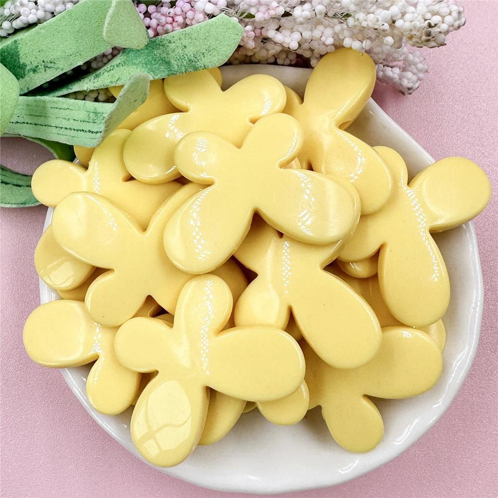 Высококачественные акриловые серьги-бусины для самостоятельного изготовления, аксессуары для телефонной цепочки, 20 шт., бусины ручной работы, кремовые бусины-бабочки, макароны 21,5 x 29,2 мм