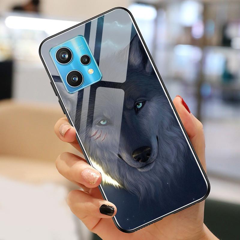 Чехол Realme9 4G для Realme 9 Pro Plus Чехол Закаленное Стекло Роскошные Чехлы для OPPO Realme 9 Pro БАМПЕР Пейзаж Realme9Pro+ Оболочка