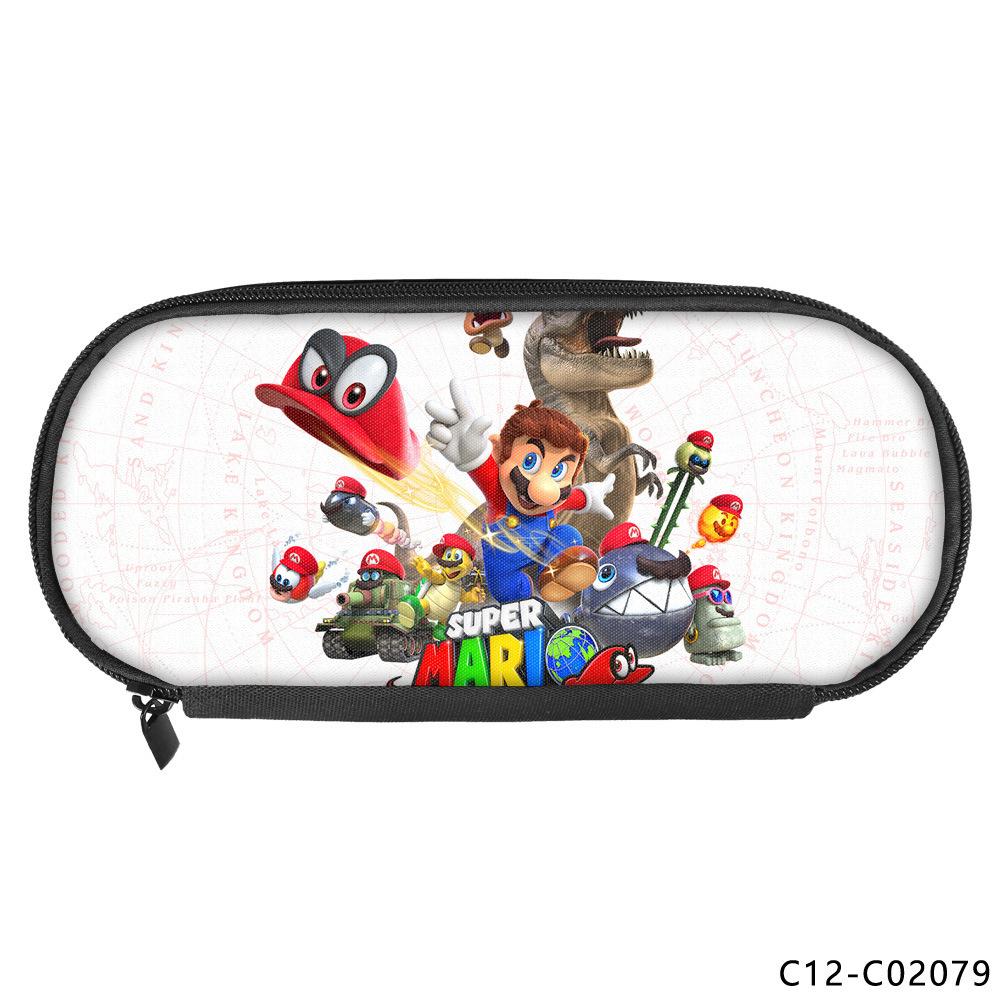 Animation Peripheral Single-layer Children's Pencil Bag Vertical Square Polyester Student Stationery Pencil Bag