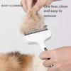 Pet comb, cat hair removal curved blade comb, pet hair removal comb, one-button hair removal pet comb, dog comb