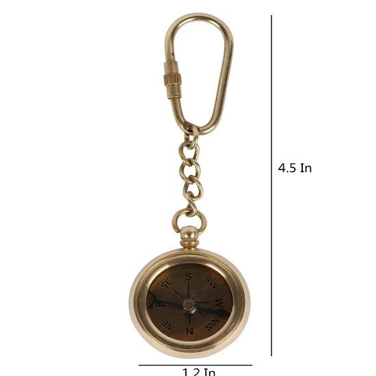 Морской антикварный латунный винтажный твердый автомобильный крючок для ключей Ross London Compass Showpiece