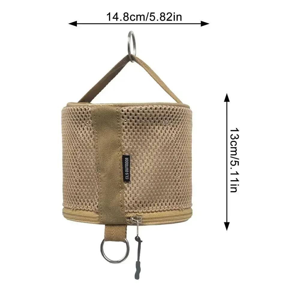 Outdoor Camping Tissue Box, Roll Paper Storage Bag with Hooks, Portable Tent Hanging Napkins, Practical Outdoor Supplies