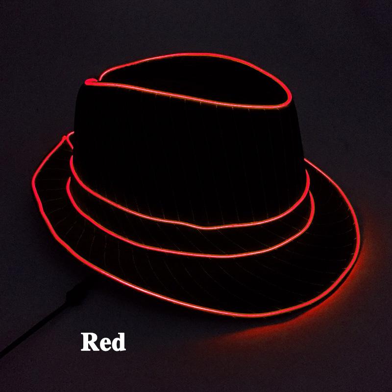 10 Light Colors Bucket Hats Women Men Decorative Headgear Night Hats Caps Attractive Holiday Party Favors DIY EL Wire Hats
