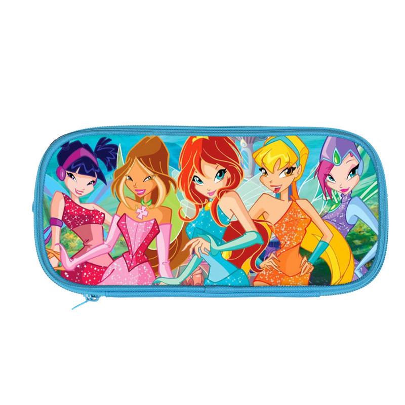 Winx Club Magic Reprint Polyester Pencil Box With Multiple Compartments For School